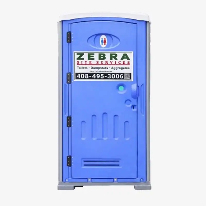 Portable toilet with weekly cleaning for active construction crews